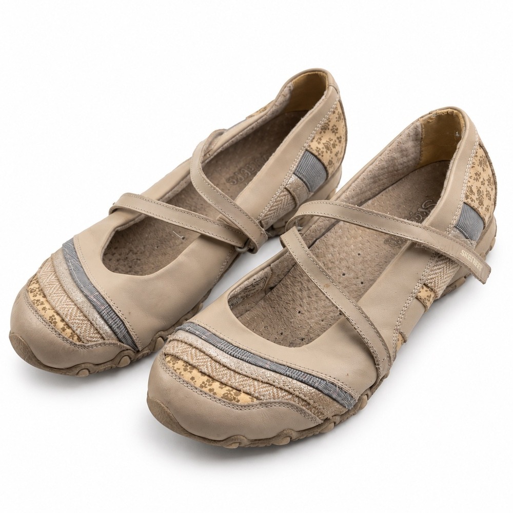 Skechers Vintage Leather Mary Jane Flats Women's Size 8
